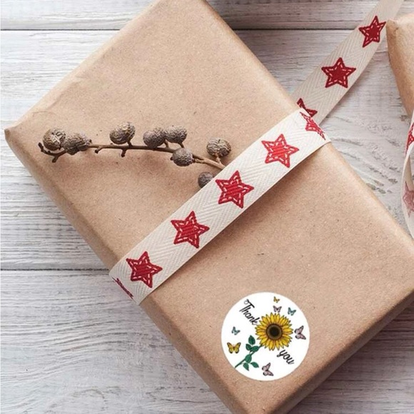 500 Thank You Stickers, Sunflower & Butterflies, New - Picture 2 of 12